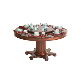 Accra round dining table with revolving top