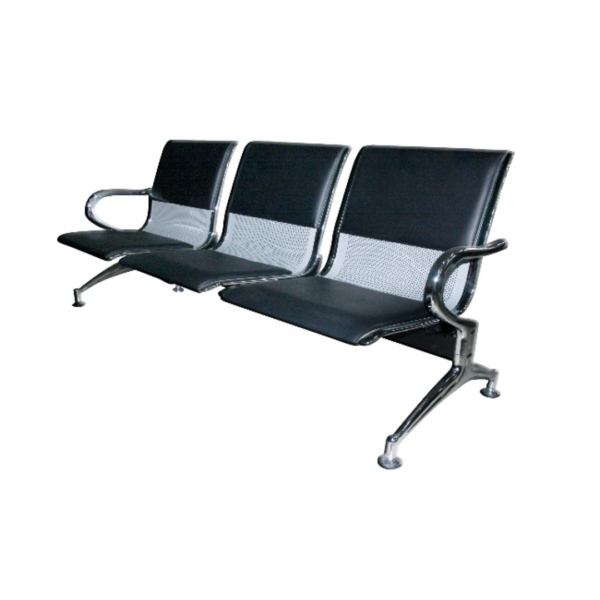 3 SEATER METAL LINK PADDED CHAIR