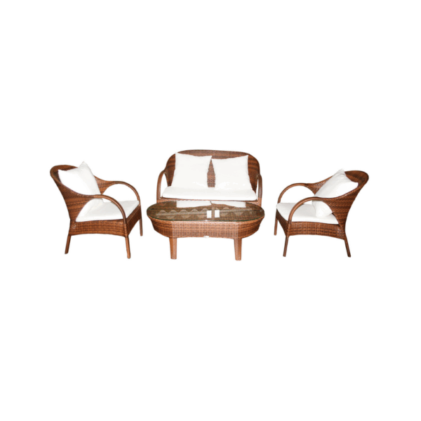 GARDEN SET CHAIR+I DOUBLE CHAIR WITH PILLOW +1 COFFEE TABLE - AEL-GE-FP0040