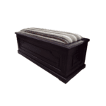 Accra blanket chest designed for storage, featuring a sturdy hinged lid and simple, functional construction
