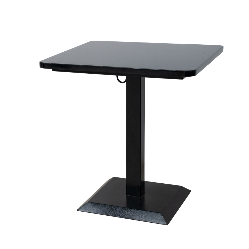 TABLE-RESTAURANT BLACK EPOXY TOP WITH METAL FRAME