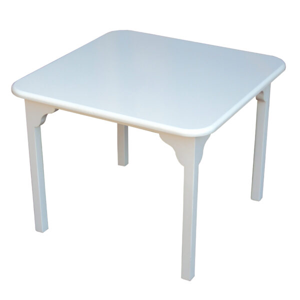 TABLE-WOODEN KINDERGARTEN TABLE 650mm x 650mm x 500mm(h) - WHITE