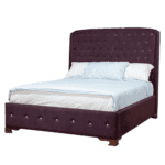 CAMILA Bed upholstered king and queen size bed with button-tufted headboard and footboard.