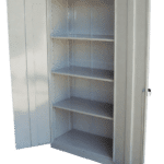 Cupboard 6` High with 3 Shelf - Light Grey