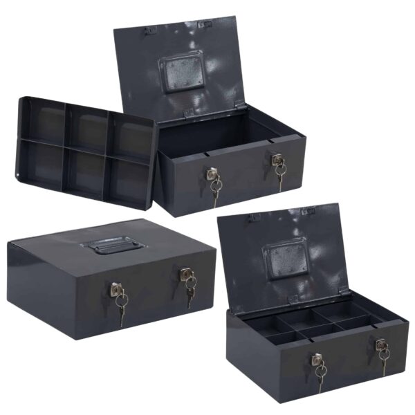 CASH BOX 12``x 9`` x 5`` - With Dual Locks - RAL 7015
