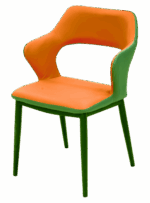 AIC - PLASTIC PU CHAIR WITH METAL STAND - AT-PC-08 - Image 3
