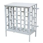 Shell Grey gas rack measuring 900mm x 500mm x 1050mm(h), built with a sturdy metal frame for safe and organized gas cylinder storage