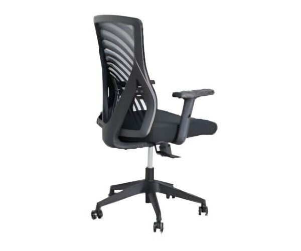 MEDIUM BACK CHAIR FABRIC WITH MESH BACK - Black - DL8816B