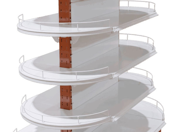 Round Gondola End Cap Shelf