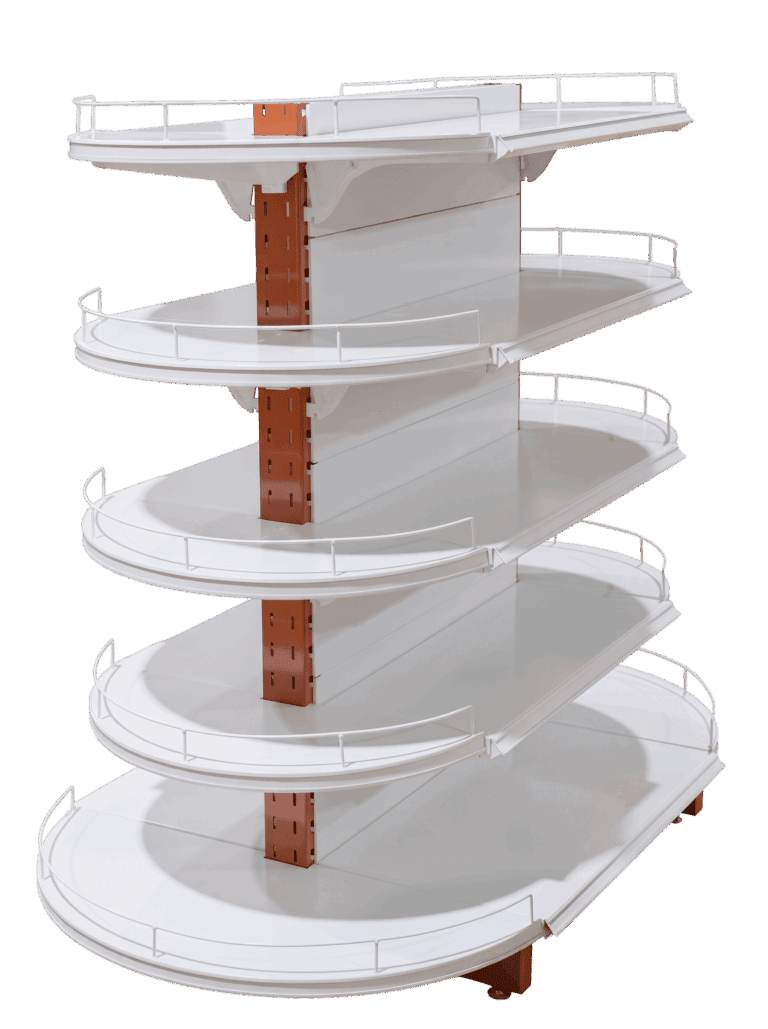 Round Gondola End Cap Shelf